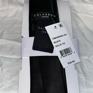 Calabrum Black Solid Tie $18 NEW $39.50